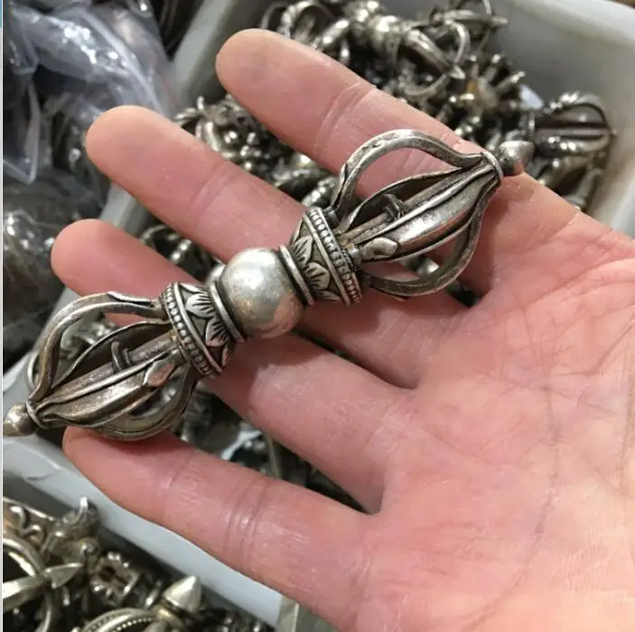 Бесплатная доставка тибетский серебряный буддийский пестик Dorje Ax Phurpa Vajra