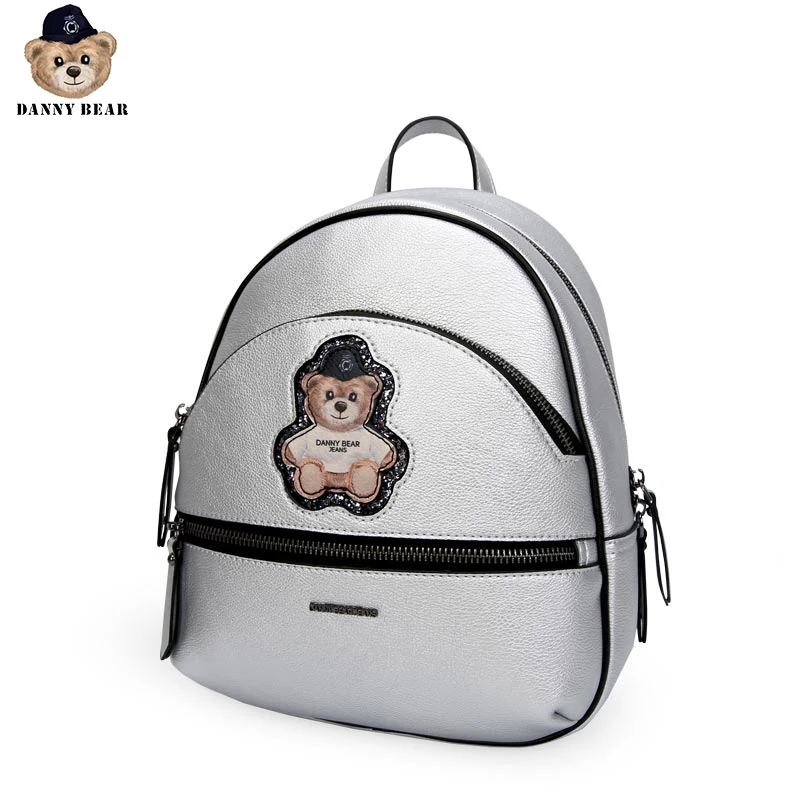 Дорожный рюкзак серии Дэнни медведь джинсы модный из синтетической кожи Логотип