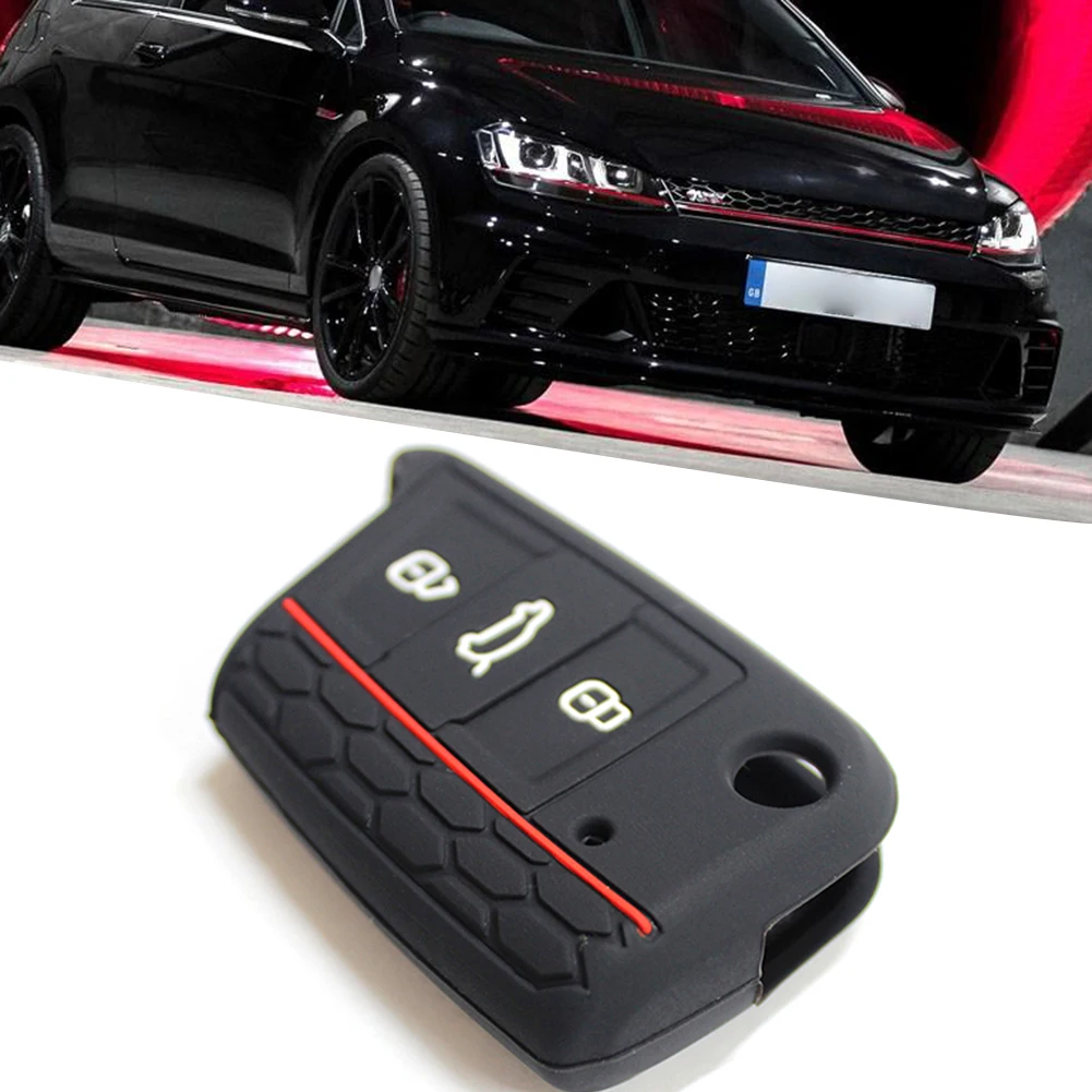 

Силиконовый чехол для ключа с дистанционным управлением, мягкий чехол для ключа Volkswagen Bora Golf 7, товары для автомобильных ключей