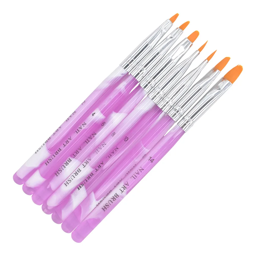 7 шт. для дизайна ногтей кисть нанесения лака дизайн веера акриловый строитель