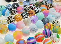 50pcs 15mm leopard print silicone beads baby teether teething beads food grade diy jewelry bpa free pacifier clip making