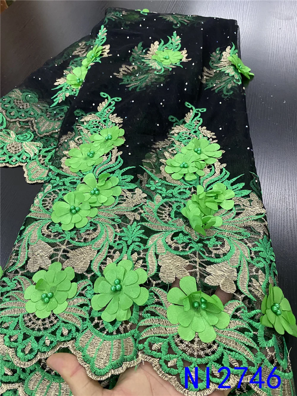 NIAI вышитые бархатные кружевные ткани высокого качества Африканские кружева с