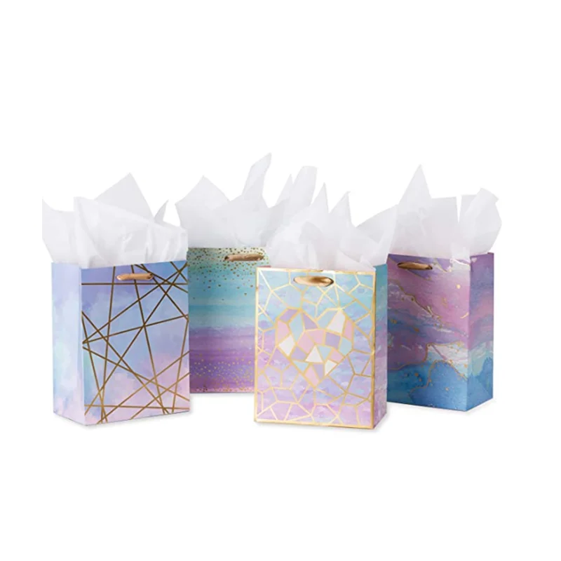

12pc paper packaging gift box fantasy bronzing sky candy box Valentine's wedding birthday present gift bag