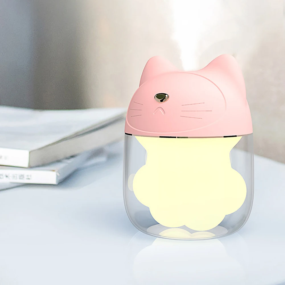 

150ml Cat Claw Air Humidifier Mini USB Personal Small Humidifier Water Tank 7-Color Night Light Cool Mist Humidifier Home Office