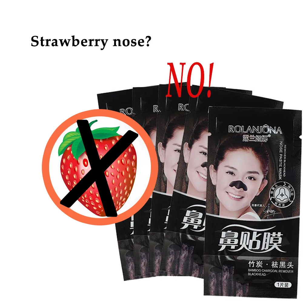 blackhead remover korean cosmetics facial black head acne charcoal sheet Peel Off nose mud care x 3pcs 70 80 | Красота и здоровье
