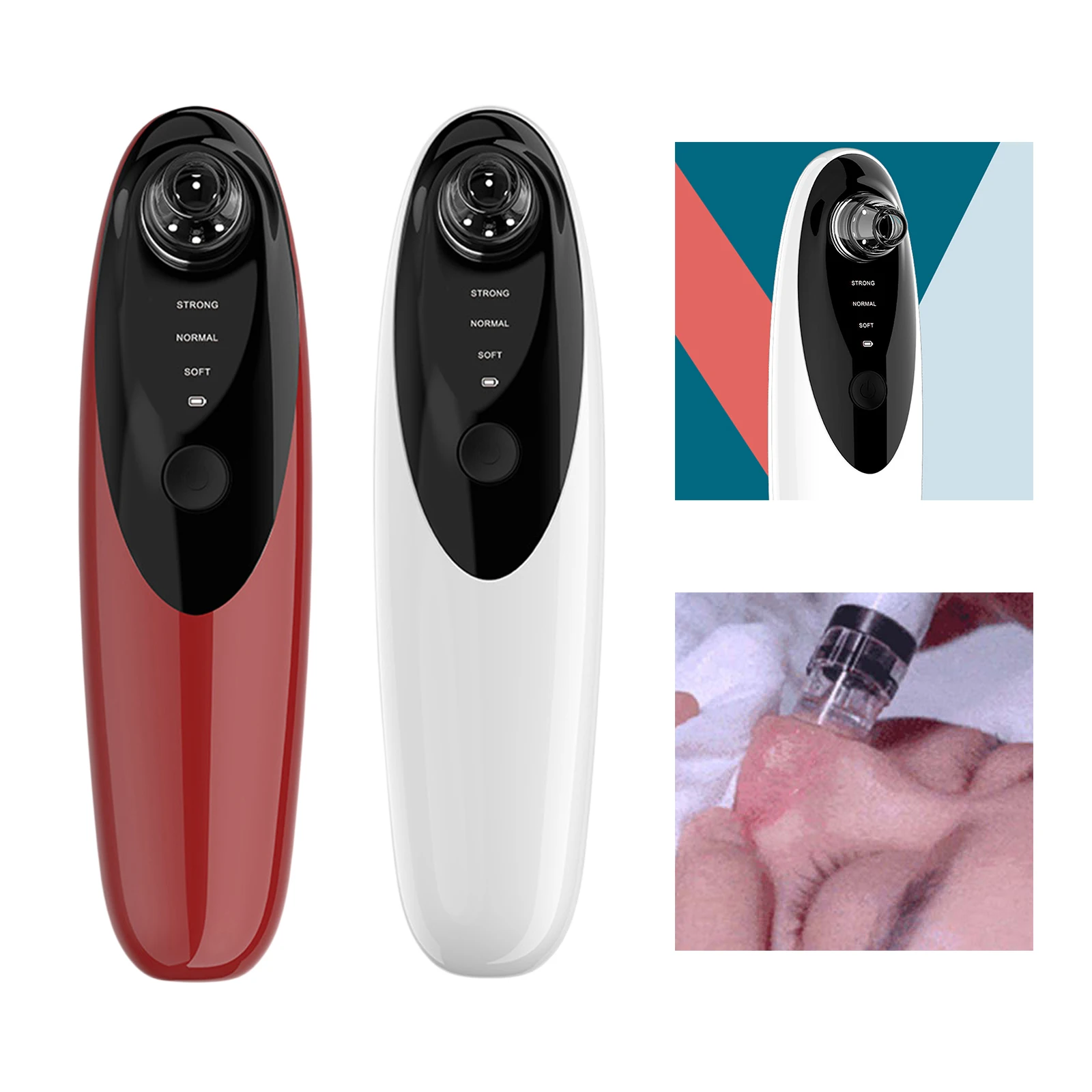 

Electric Blackhead Remover Vacuum WiFi Visible Facial Acne Pimple Pore Cleanser Extractor with Camera Blackhead Suction Tool