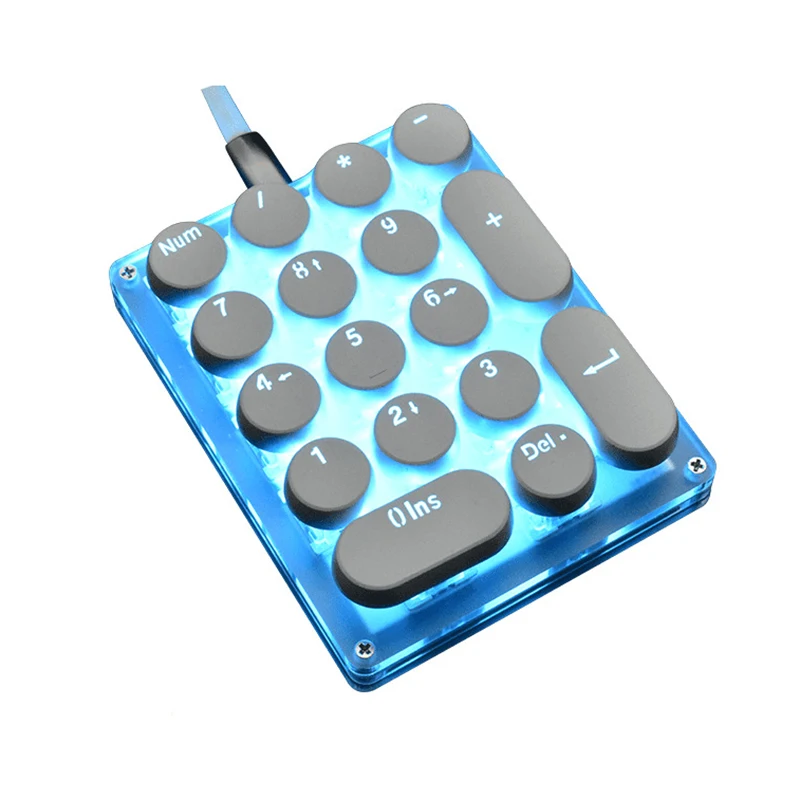 Green Axis Мини-клавиатура для макросъемки 17 Nums Keys, программируемая под заказ, светодиодный, с подсветкой, для ПК, ноутбука MAC WIN, для учёта, светодиодный, механическая клавиатура - Цвет: Green Axis