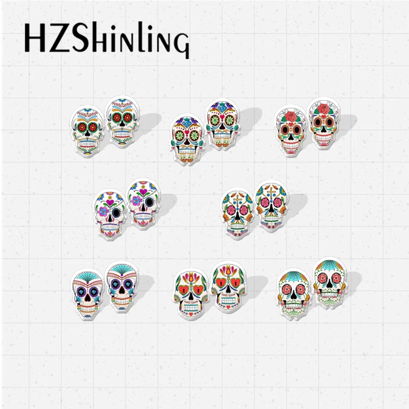 2021 Новый мексиканский Стиль сахарный череп с цветочным узором ручной работы