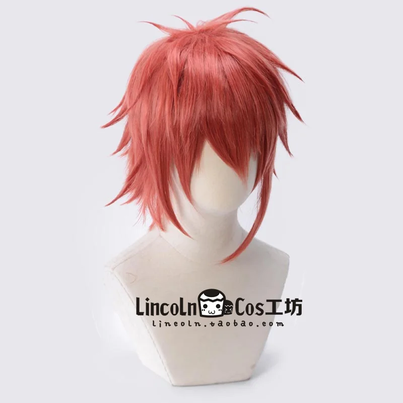 Парик для косплея IDOLiSH7 Nanase Riku красные короткие волосы парик взрослых мужчин