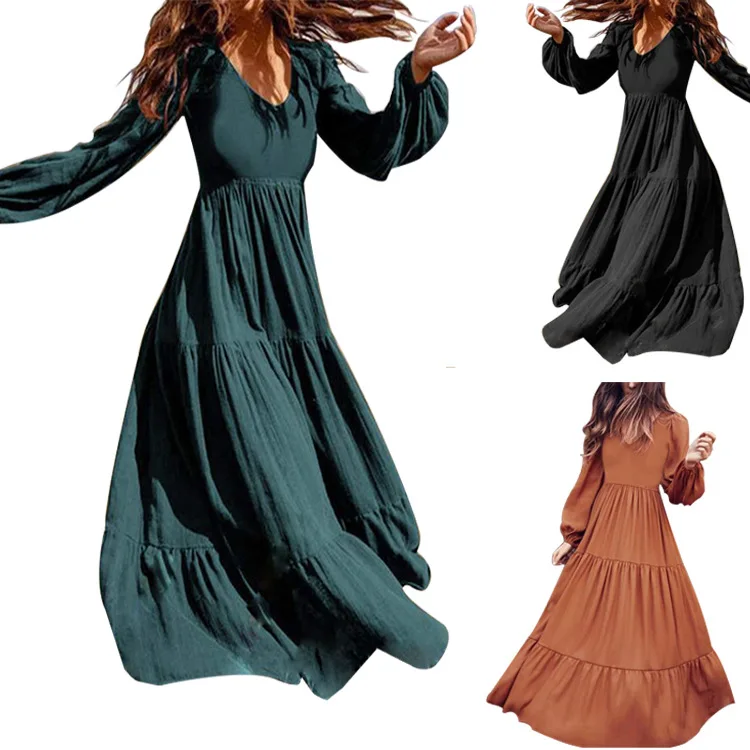 

white dress women h street temperament women's dress with big swing