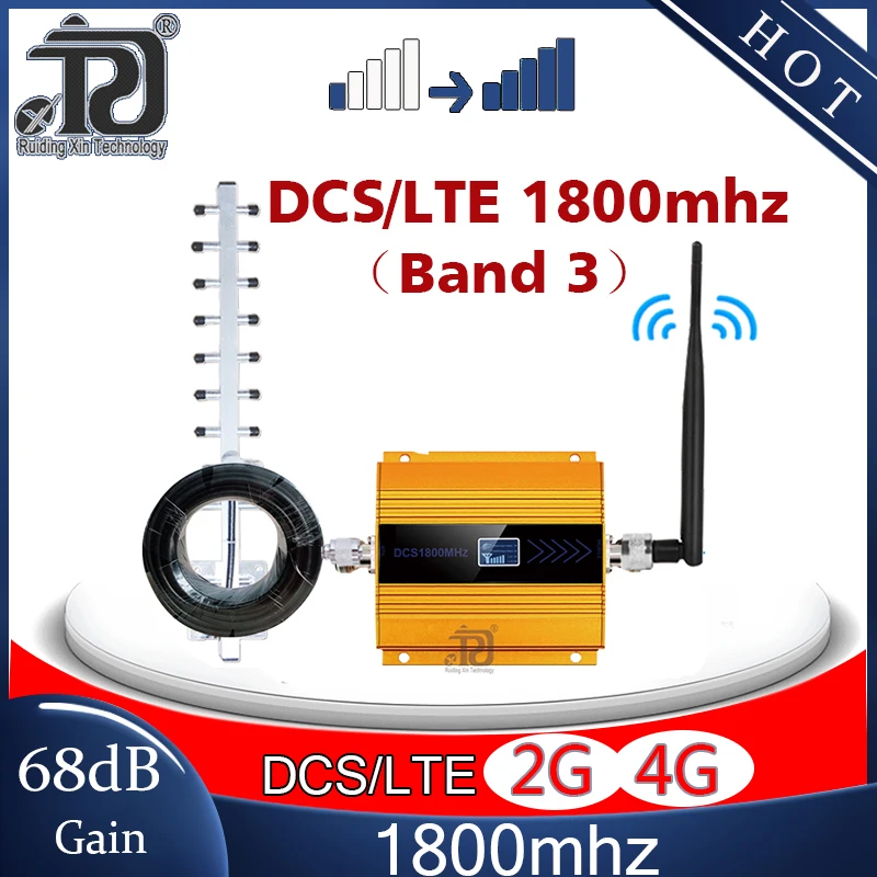 LTE1800 ретранслятор GSM 2G 4G Сотовый усилитель DCS 1800 МГц мобильного сигнала сетевой