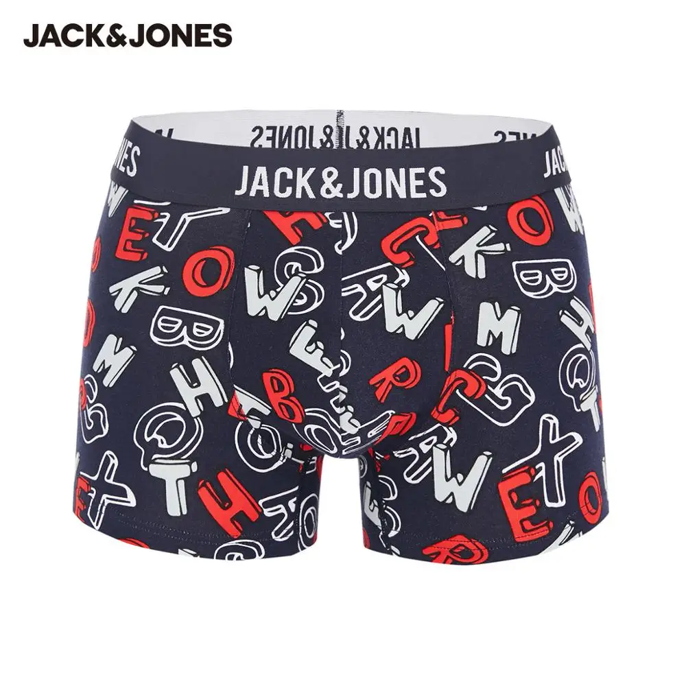 JackJones мужские эластичные хлопковые шорты-боксеры с принтом трусы сексуальные