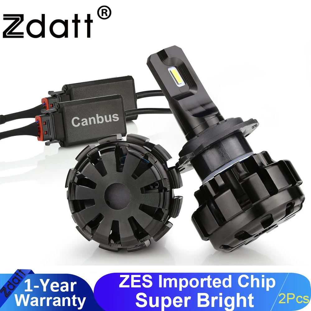 Zdata H7 Led H11 светодиодные лампы для автомобильных фар H1 лампы H8 HB3 9005 Led 12 В 9006 HB4 Canbus 100 Вт 12000LM автомобильная лампа