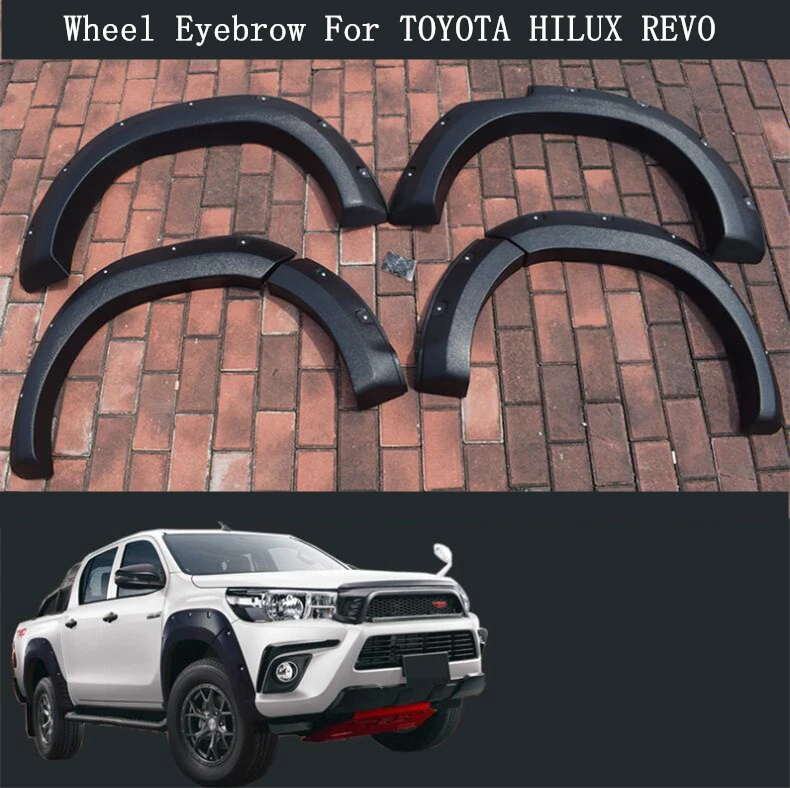 

Колесо для бровей TOYOTA HILUX REVO 2015-2021 расширение большого колеса дуговой винт установка Высокое качество ABS аксессуары