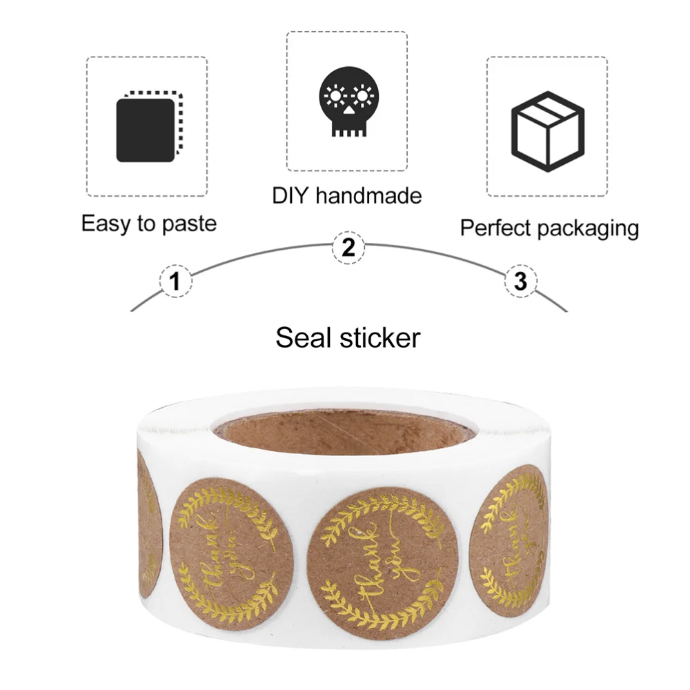 

1 Set of 2pcs Gift Wrapping Stickers Grateful Baking Stickers for Party