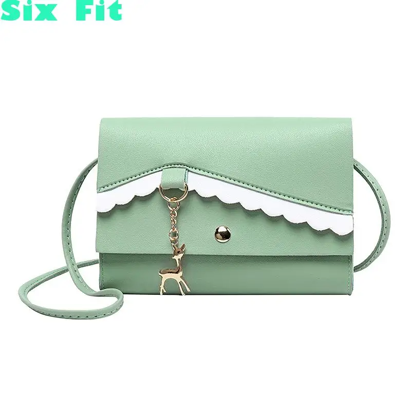 

2021 Leather Women Messenger Mini Bag With Deer Toy Shell Shape Bag Women Shoulder Bags Handbag Coin Purse Girls Sac Hot Selling