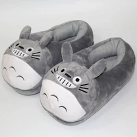 winter plush warm cotton slippers miyazaki anime cosplay totoro graphics couple slippers cute family shoes adult model