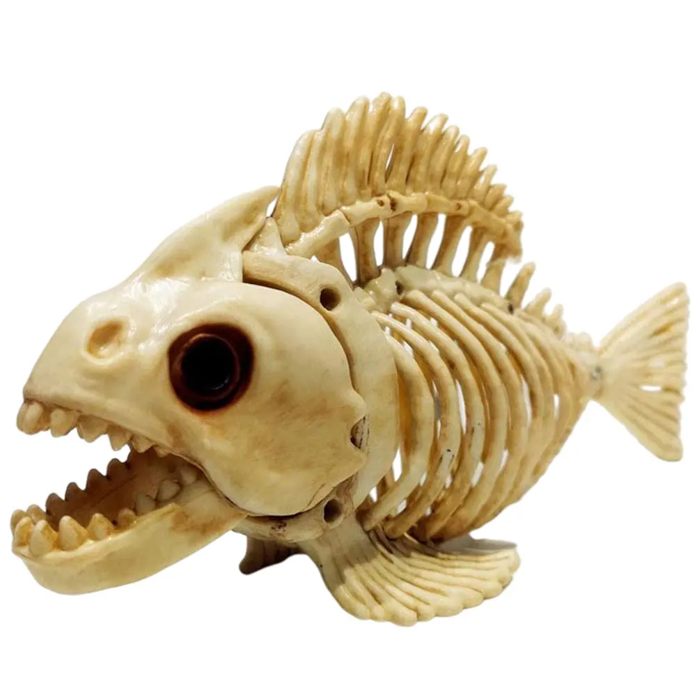 Модель рыбного скелета на Хэллоуин пластиковая имитация рыбьего кости украшение