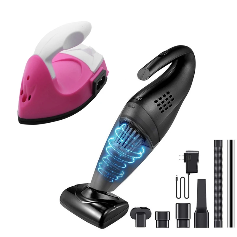 

Миниатюрный керамический электрический пылезащитный пылесос с железным покрытием с американской вилкой и портативным ручным пылесосом с ...