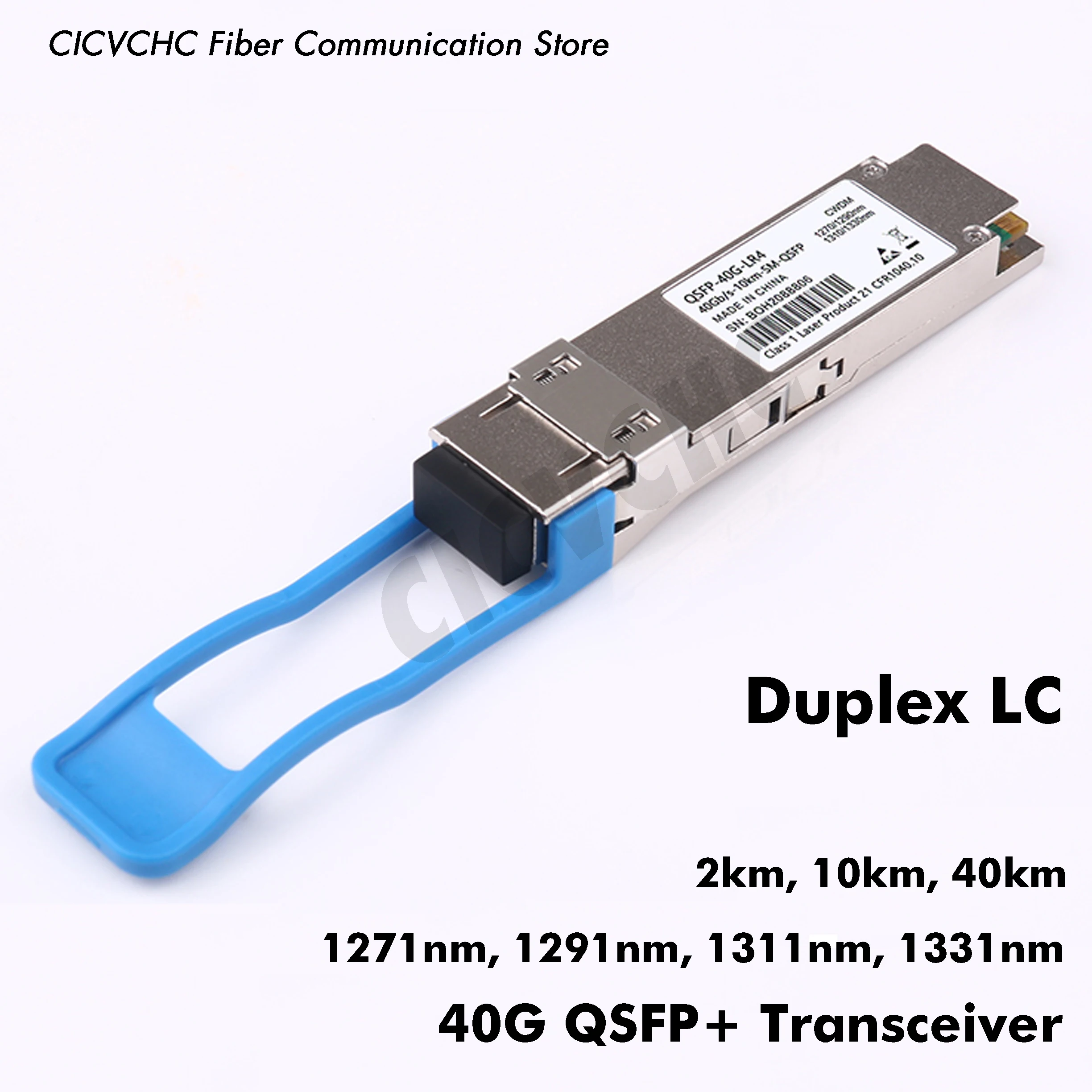 40G QSFP+ Optical Transceiver Module with Duplex LC, 2km, 10km or 40km