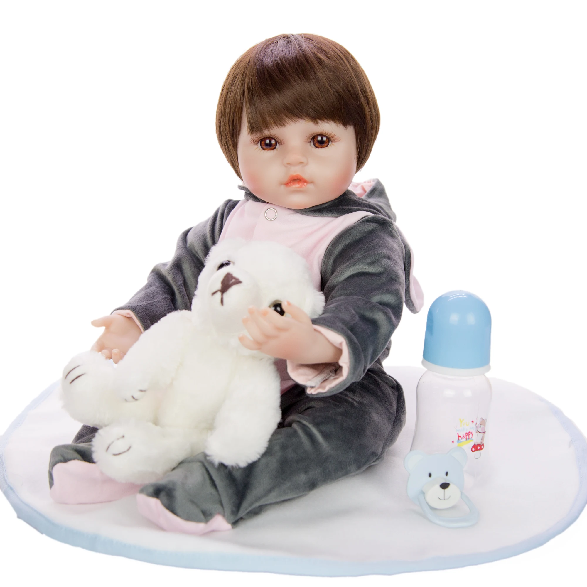 Реалистичный слон KEIUMI из мультфильма куклы Новорожденные для мальчиков 18 дюймов