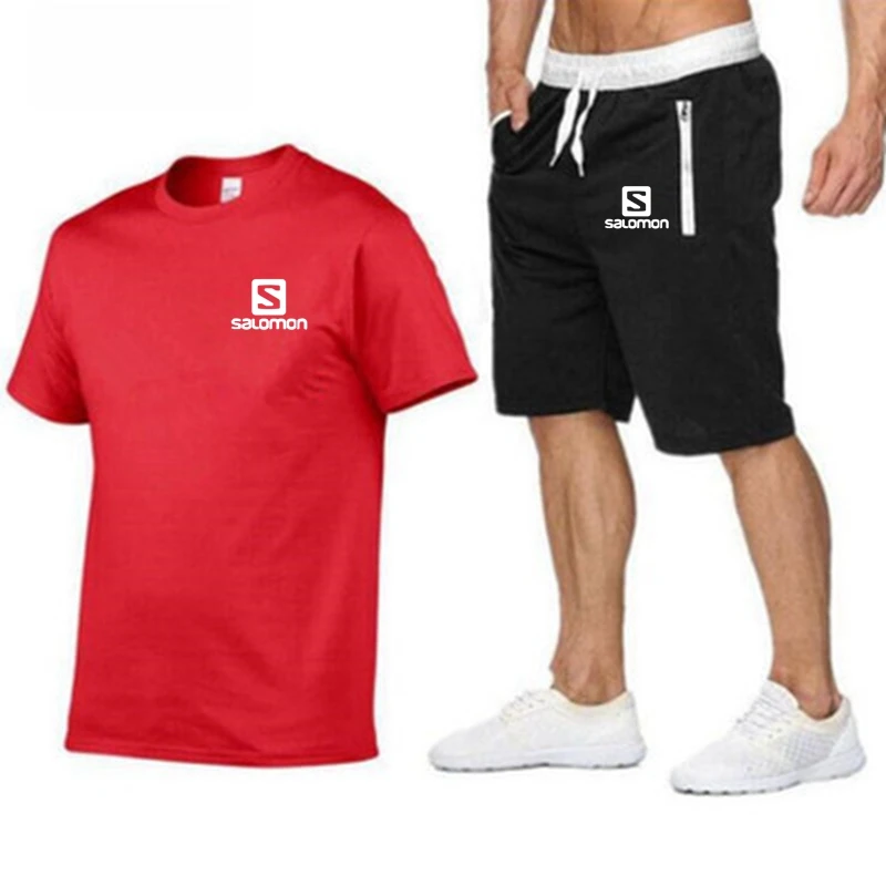 

Hot summer T-shirt pants suit casual brand fitness jogging pants T-shirt hip-hop fashion men's sportswear