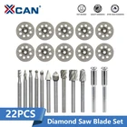 Набор алмазных пил XCAN 22 шт., набор из быстрорежущих пластин для резки металла и древесины