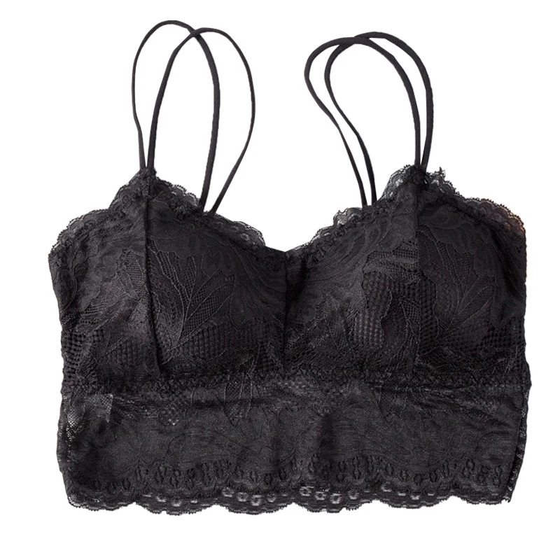 

Beautiful Back Women's Without Steel Ring Lace Tube Tops Bra Female Soft Skin-friendly Stretch Sling Lingerie 2021