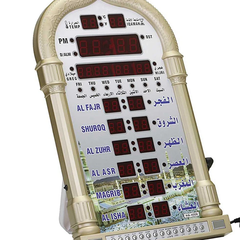12V мечеть азан календарь мусульманская молитва настенные часы Будильник Рамадан