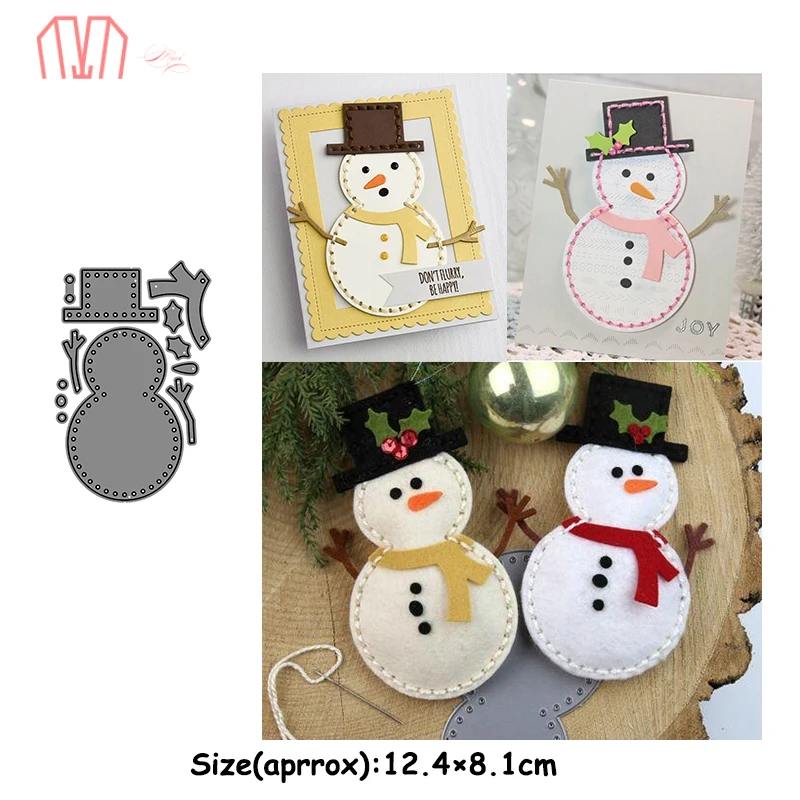 Mai Рождественский снеговик металлические штампы трафареты для сделай сам