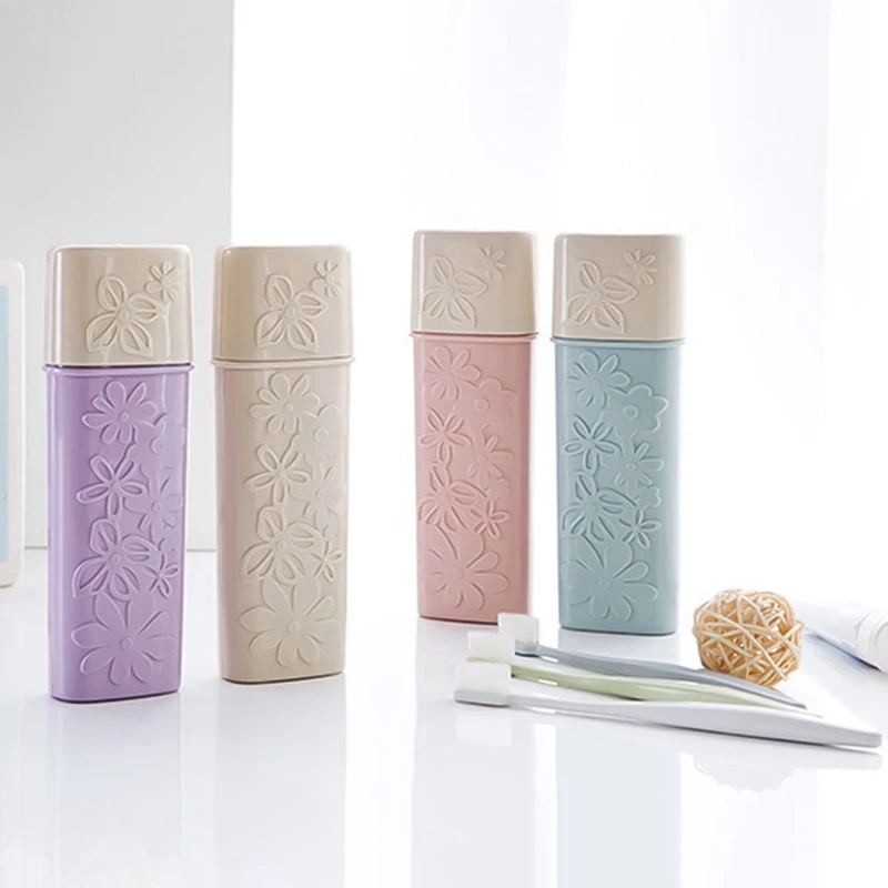 Портативный держатель для зубной щетки с резьбой в виде цветка Для Путешествий