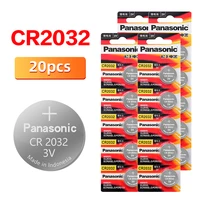 original panasonic 20pcslot cr2032 button cell batteries 3v coin lithium battery for watch remote control calculator cr2032