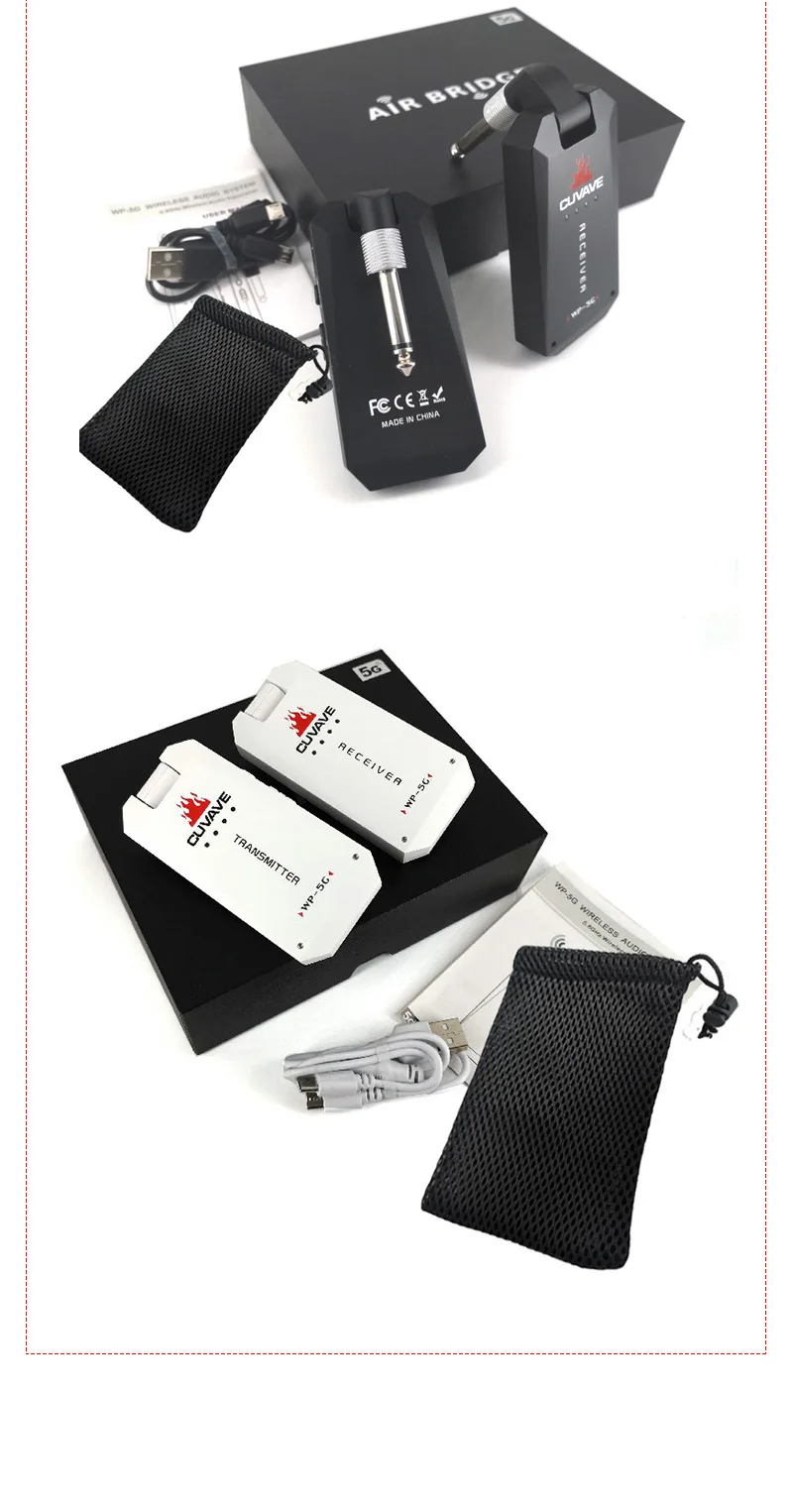 Новинка 2019 беспроводная гитарная система CUVAVE WP передатчик и приемник со