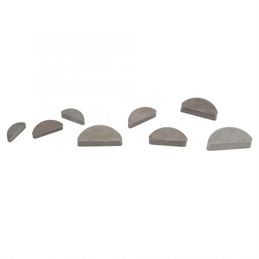 80Pcs Stainless Steel Semicircular Woodruff Key Kit Assortment Various Sizes with Storage Box Hardware |