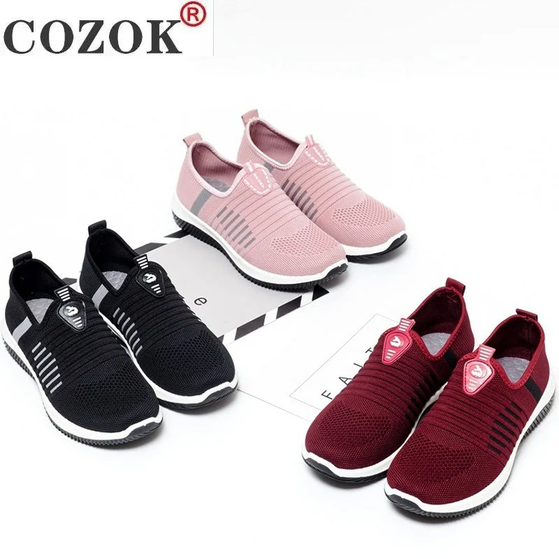 

2021 Spring New Ladies Vulcanized Shoes Women Sneakers Comfortable Breathable Mesh Women's Casual Shallow Walking Female Flats