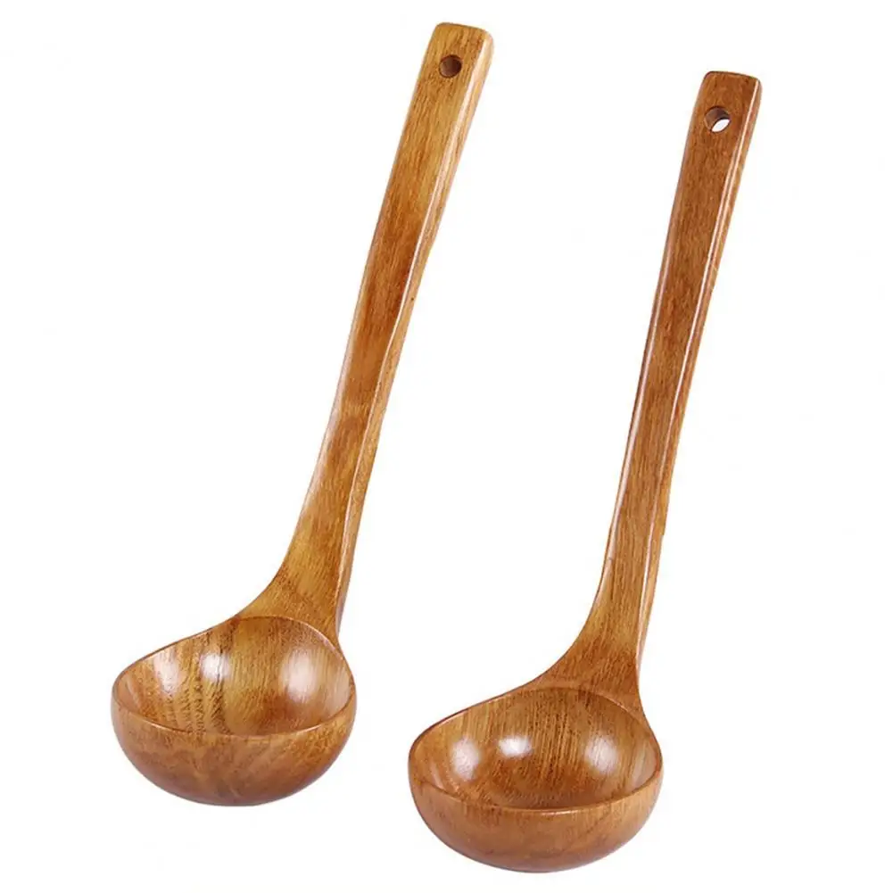 

Hot Sale 50% Japanese Solid Wood Soup Ladle Long Handle Hot Pot Spoon Kitchen Cooking Utensil
