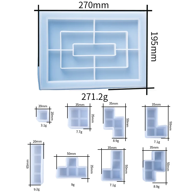 

Silicone Resin Mold Epoxy Resin Large Tray Mold Resin Serving Board Game Mold with Frame for Jewelry Holder Fruit Snack Tray