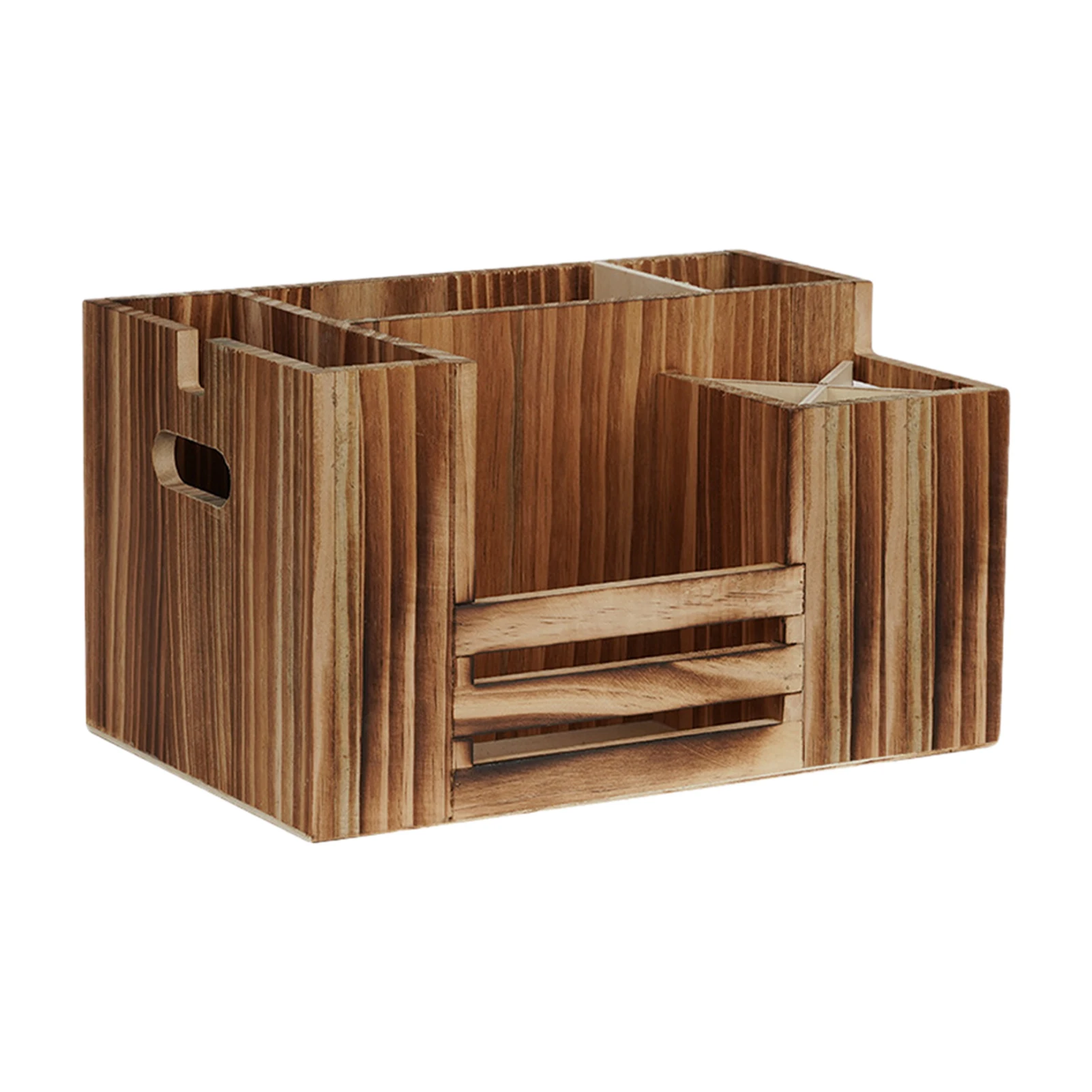 

Деревянный держатель для столовых приборов с вилкой, для ресторанов, прочный, большой вместимости, для столешницы, салфеток, для дома, с неск...