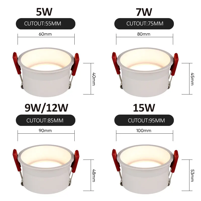 Светодиодный светильник сверхъяркий Встроенный светодиодный s 5 Вт 7 12 потолочный