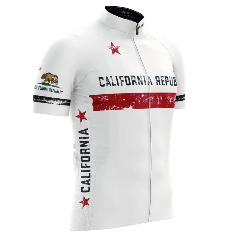 

Cycling Jersey California Republic Cycling Clothing Men Uniform Summer Bicycle Jersey MTB Shirts Road Race Bike Wear Maillot