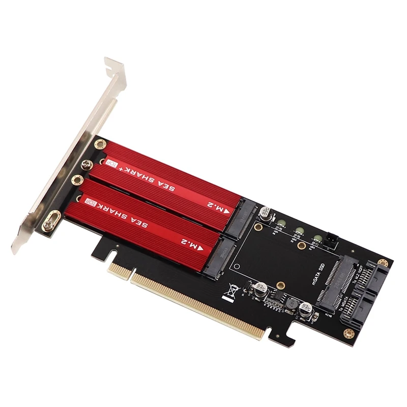 

M2 NVMe SSD NGFF to PCIE 3.0 X16 Adapter M Key B Key MSATA PCI Express 3.0 NVME M.2 SSD & M.2 AHCI & MSATA
