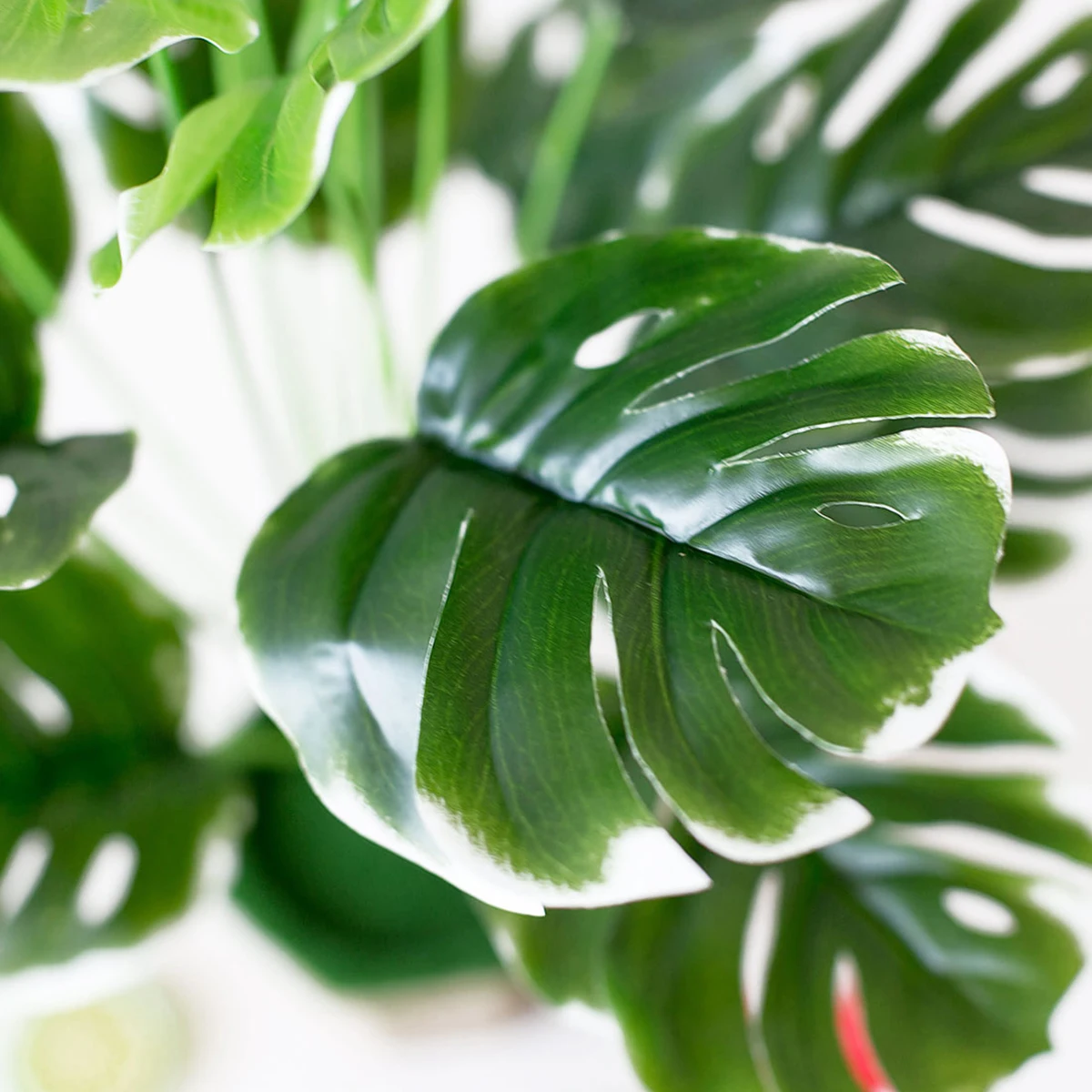 1 шт. большие тропические листья пальмы Monstera искусственные растения зеленые