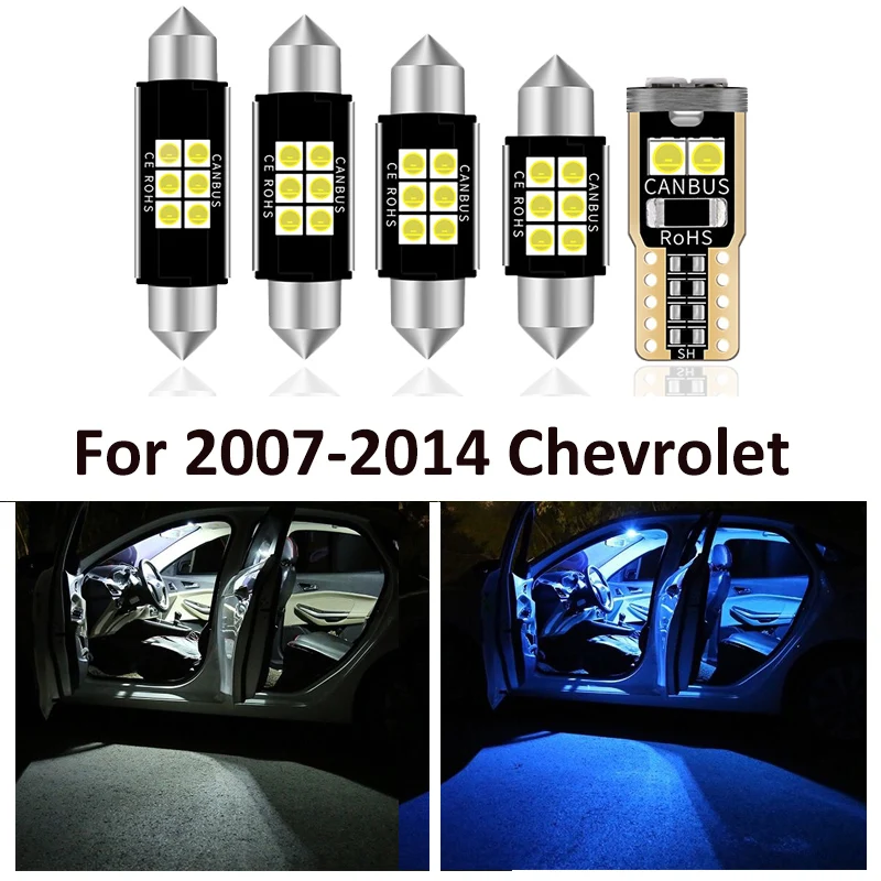 

14Pcs Bulbs White LED Car Light Interior Kit Fit For Chevrolet Tahoe 2007-2010 2011 2013 2014 Map Dome Trunk Cargo License Lamp
