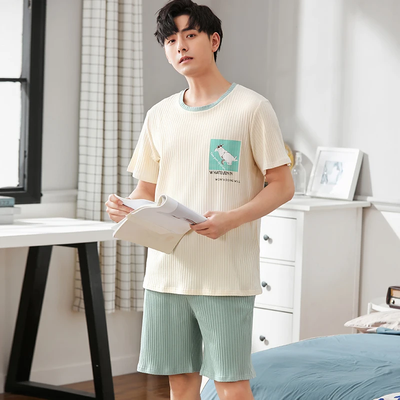 Обновление зеленое летнее платье для мужчин детей одежда сна хлопковое с