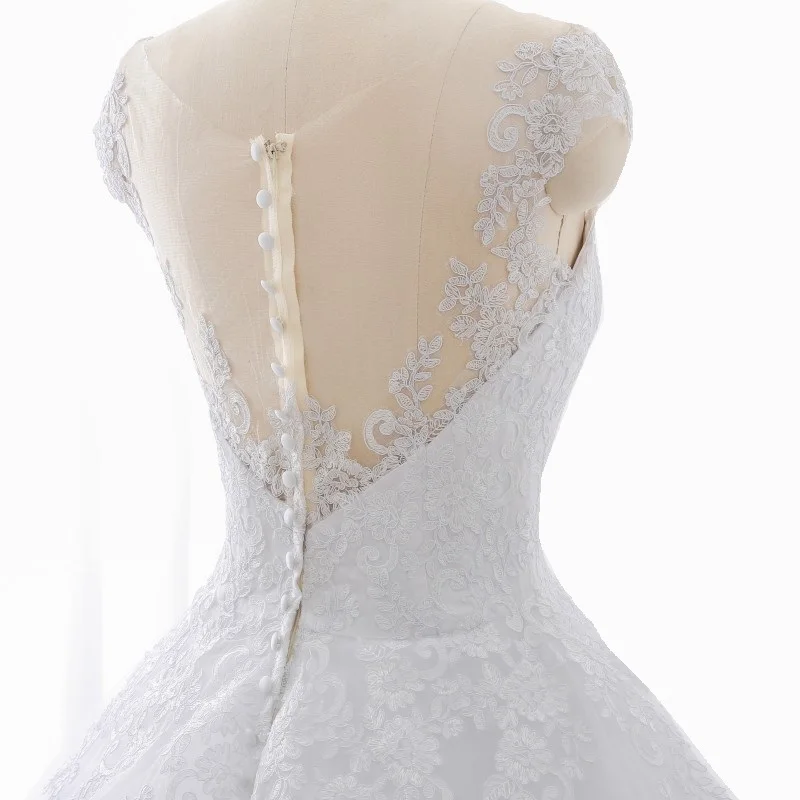 

Ball Gown Wedding Dresses for Women 2021 Plus Size White Vestidos De Noivas Lace robe de mariee Custom made