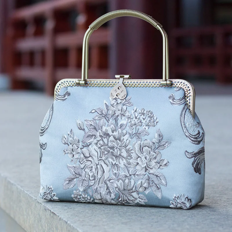 Сумка в китайском стиле с вышивкой золотые вечерние сумки для женщин женские