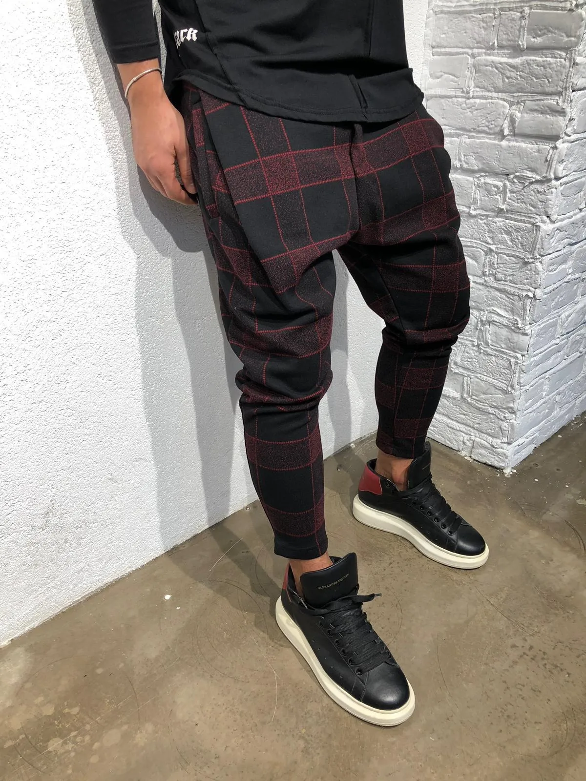 Hombres, облегающие, облегающие, hombres, Chino pantalones sóper cómodos pantalones elaticos para hombres disegno a cuadros rayas lat