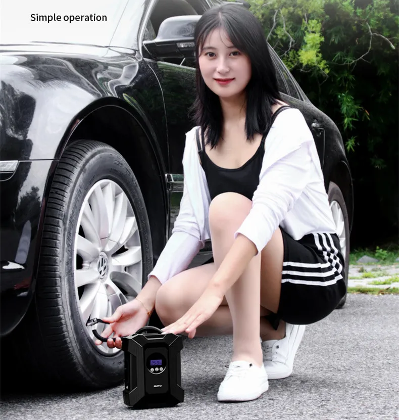 DC 12 Volt Car Portable Air Pump Compressor Digital 150 PSI Auto Tire Inflator for Motorcycle LED Light | Автомобили и мотоциклы