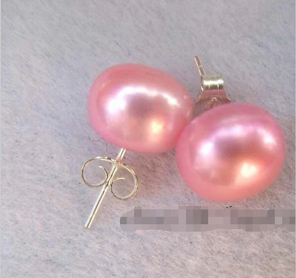1019+++freshwater pearl baby pink 11-12mm earring stud silver nature wholesale beads | Украшения и аксессуары