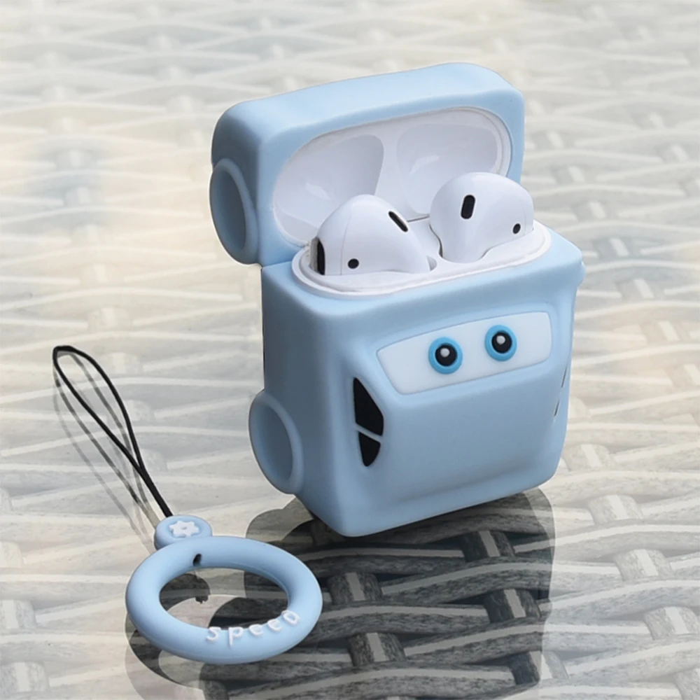 Игрушечный автомобиль, мягкий чехол для Apple AirPods 1, 2, чехол, милый ТПУ Силиконовый Футляр для наушников для AirPods 1, 2, коробка для хранения наушников